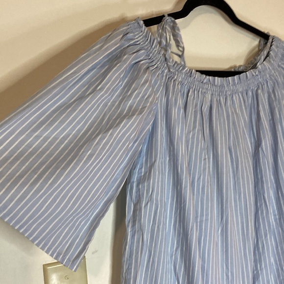 forever 21 dress short light blue/white size L - Picture 2 of 4